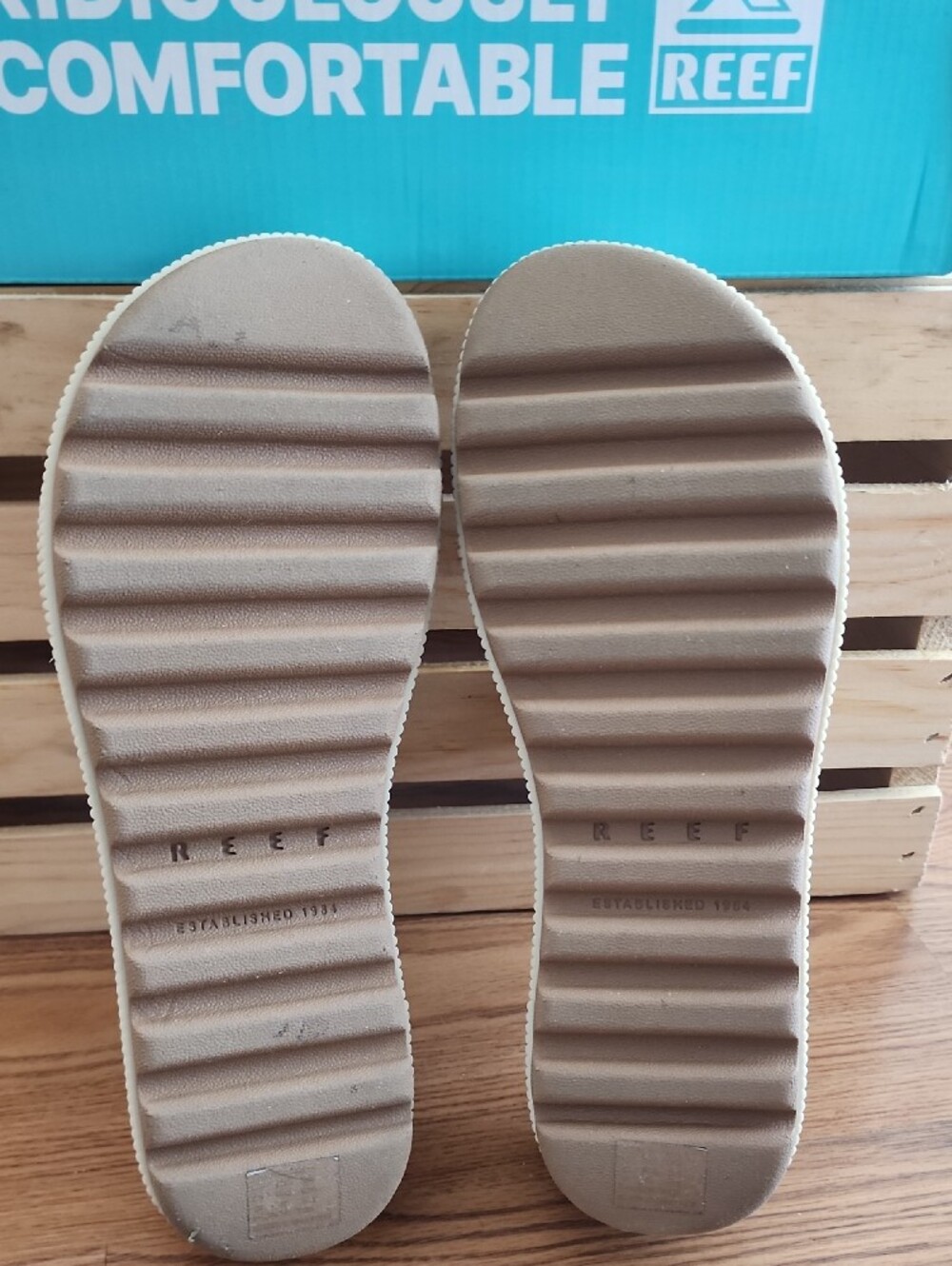 Reef Women's Sage Green Platform Sandals - Picture 4 of 5